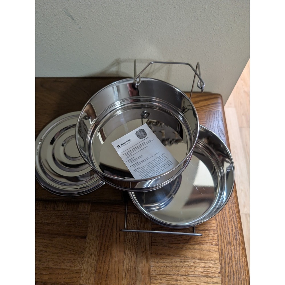 Ekovana New In Box Stackable Pressure Cooker Insert Pans Instant Pot  5/6/8 Qt